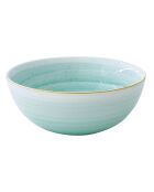 Lot de 2 bols en porcelaine ARTESANAL vert - D.22 cm