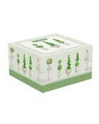 Taza y platillo de porcelana en caja TOPIARY multicolor - 200 ml