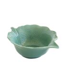 Cuenco de porcelana con forma de hoja verde MADAGASCAR - 21x16 cm