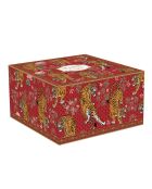 Tasse en porcelaine avec soucoupe  coloré BENGALA rouge- 240 ml