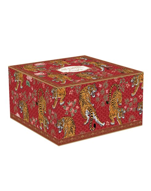 Tasse en porcelaine avec soucoupe  coloré BENGALA rouge- 240 ml