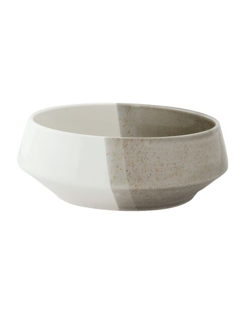 Lot de 2 bols en porcelaine DOUBLE beiges - D.18 cm