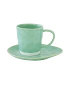 Lot de 6 tasses et soucoupes en porcelaine INTERIORS aqua - 250 ml