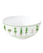 Set mit 4 mehrfarbigen Topiary-Porzellanschalen - D.15 cm