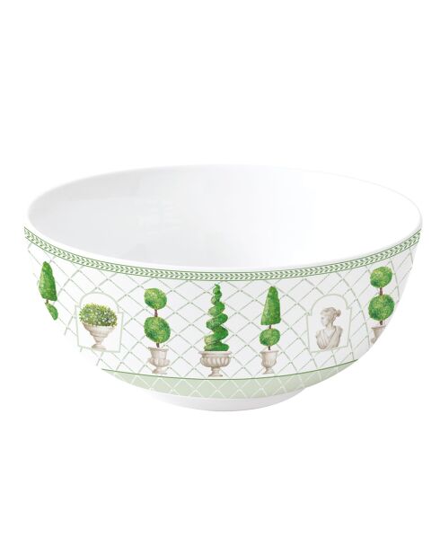 Set de 4 cuencos de porcelana topiaria multicolor - D.15 cm