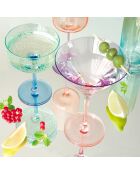 Lot de 2 coupes à champagne RAINBOW bleus - 300 ml