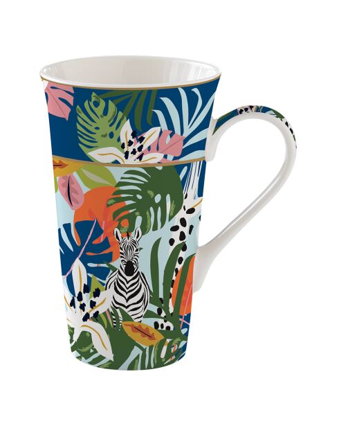 Mug en porcelaine fine TROPICAL VIBES multicolore - 600 ml