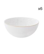 Lot de 6 bols en porcelaine ARTESANAL multicolore - 12 cm
