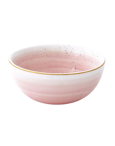 Lot de 6 bols en porcelaine ARTESANAL roses - D.9,5 cm