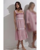 Robe à bretelles Sail Time rose poudrée