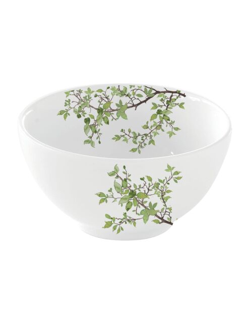 Ciotole NATURA in porcellana bianca/verde - D.12 cm