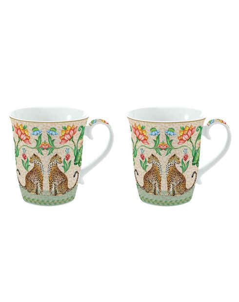 Lot de 2 tasses JUNGLE VIBES multicolore - 275 ml