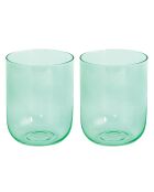Set di 2 bicchieri da acqua RAINBOW verdi - 390 ml