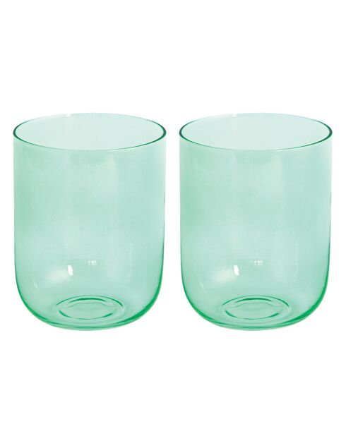 Set di 2 bicchieri da acqua RAINBOW verdi - 390 ml