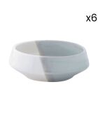 Set mit 6 Porzellanschalen DOUBLE grau - D.11 cm