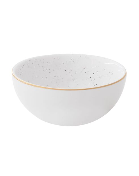 Set de 6 cuencos blancos de porcelana ARTESANAL - D.9,5 cm