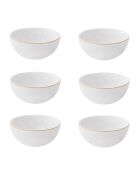 Set mit 6 weißen ARTESANAL-Porzellanschalen - D.9,5 cm