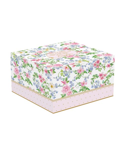 Lot de 2 tasses à café et soucoupes en porcelaine GARDEN JOY multicolores - 80 ml