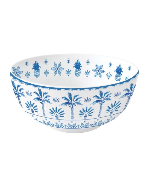 Lot de 4 bols en porcelaine EXOTIC VIBES bleus - D.15 cm
