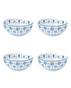 Lot de 4 bols en porcelaine EXOTIC VIBES bleus - D.15 cm