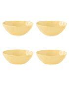 Lot de 4 bols en porcelaine INTERIORS jaunes - D.15 cm