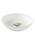 Set van 4 witte EXOTIC porseleinen soepborden - D.20 cm