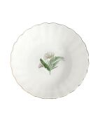 Set van 4 witte EXOTIC porseleinen soepborden - D.20 cm