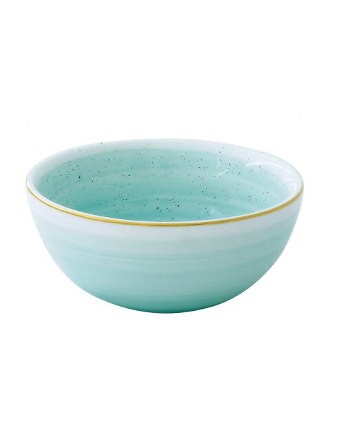 Lot de 6 bols en porcelaine ARTESANAL bleus - D.9,5 cm