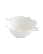 Cuenco de porcelana blanca con forma de hoja MADAGASCAR - 21x16 cm