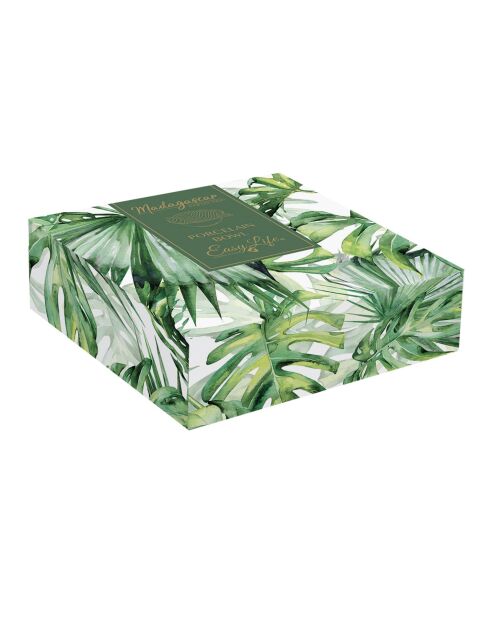 Cuenco de porcelana blanca con forma de hoja MADAGASCAR - 21x16 cm