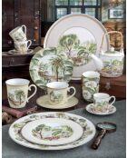 Taza y platillo de desayuno de porcelana, en caja CEYLON multicolor, 370 ml