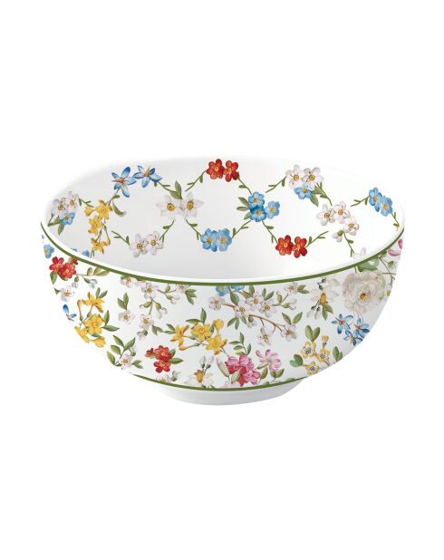 Set van 6 veelkleurige GARDEN DREAMS porseleinen schalen - D.12 cm