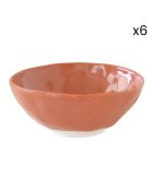 Set de 6 cuencos de porcelana INTERIORS brick - D.10 cm