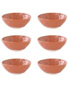 Set de 6 cuencos de porcelana INTERIORS brick - D.10 cm