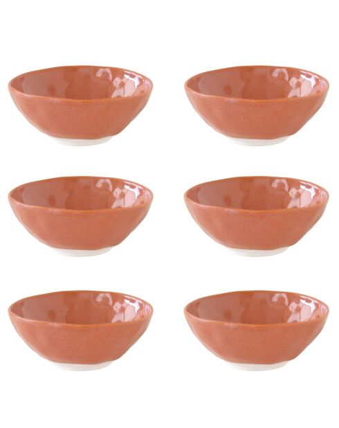 Set de 6 cuencos de porcelana INTERIORS brick - D.10 cm