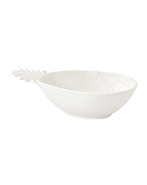 Cuenco de porcelana blanca con forma de piña MADAGASCAR - 22,5 x 14,5 cm
