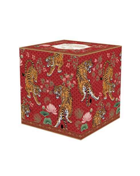 Lot de 2 tasses et soucoupes en porcelaine BENGALA rouges - 75 ml