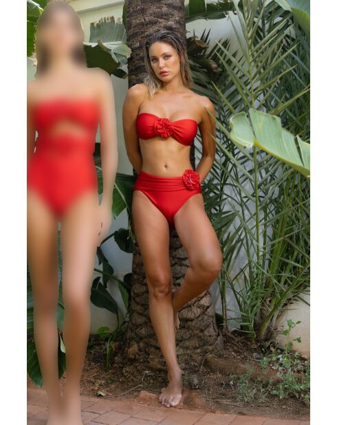 Maillot de bain 2 pièces bandeau Paradise Beach A rouge