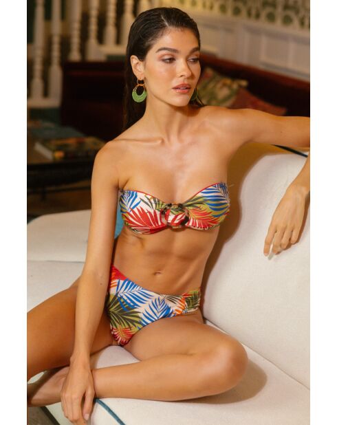 Desert Palm B Veelkleurig Bandeau 2-delig zwempak