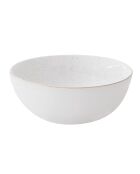 Set de 2 cuencos blancos de porcelana ARTESANAL - D.22 cm