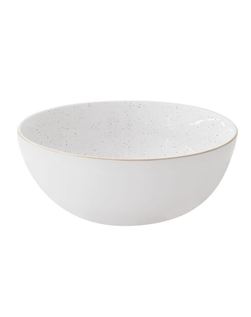 Set de 2 cuencos blancos de porcelana ARTESANAL - D.22 cm