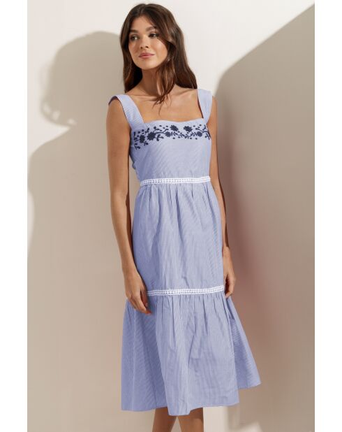 Blauwe jurk met bandjes Sail Time