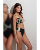 Aro Jungle Mare 2-teiliger Badeanzug mit schwarzem Hintergrunddruck