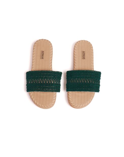 Sandali classici verdi all'uncinetto