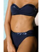 Maillot de bain 2 pièces bandeau à paillettes marine