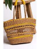 Sac jaune touch jaune - 39x11x24 cm