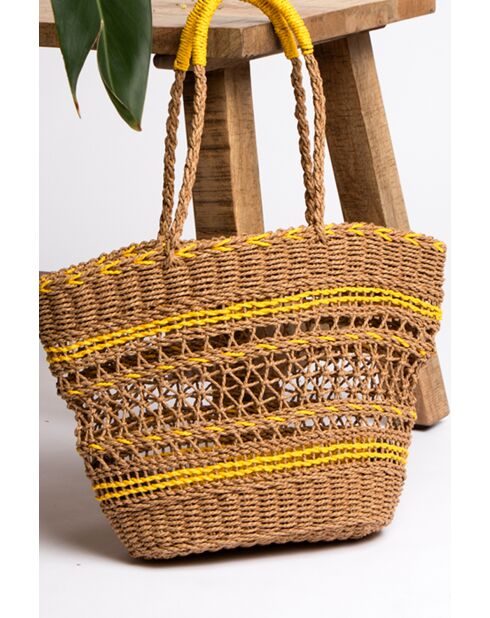 Sac jaune touch jaune - 39x11x24 cm