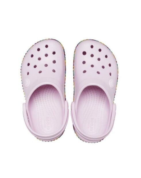 Crocbands Gem Band T pinke Holzschuhe