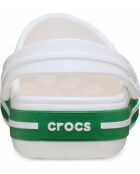 Sabots Crocbands T blanc vert