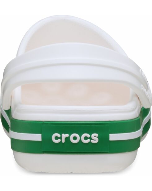 Crocbands T weiße grüne Clogs